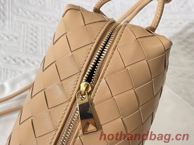 Bottega Veneta Small intrecciato leather cross-body bag 680255 Almond