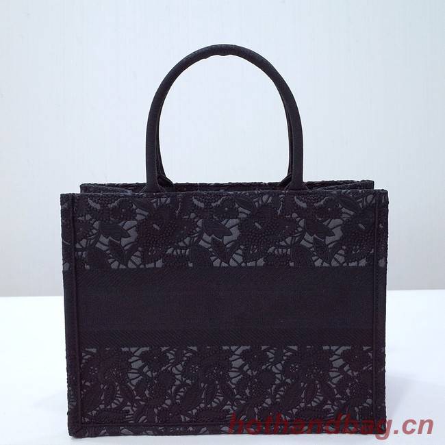 SMALL DIOR BOOK TOTE Embroidery C1287-35 black