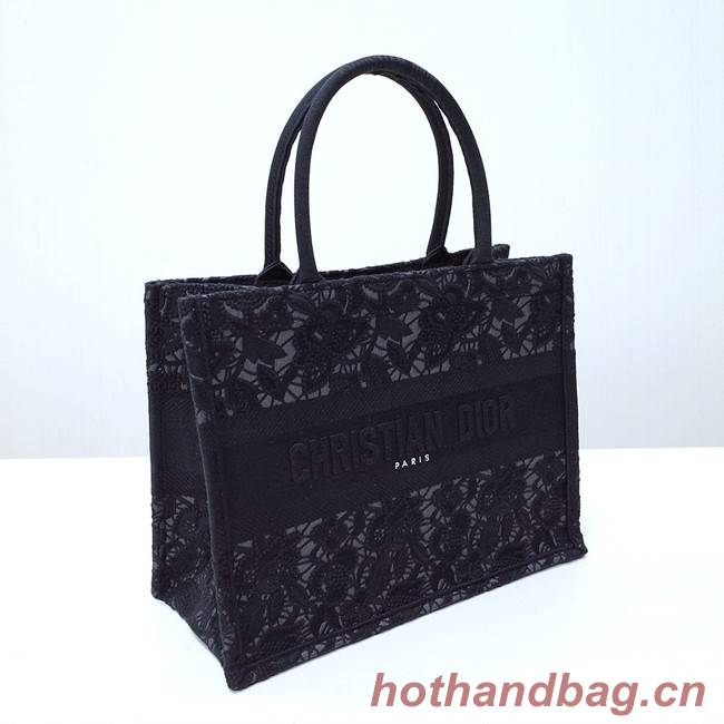 SMALL DIOR BOOK TOTE Embroidery C1287-35 black