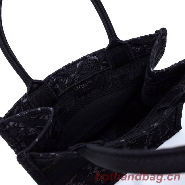 SMALL DIOR BOOK TOTE Embroidery C1331-11 black