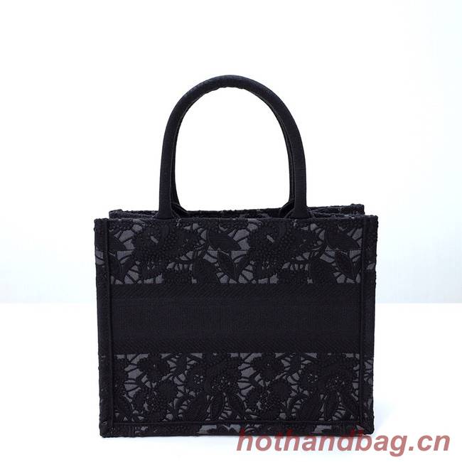 SMALL DIOR BOOK TOTE Embroidery C1331-11 black