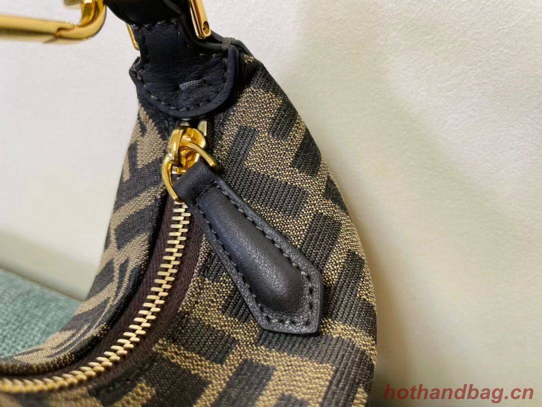 Fendi Nano Fendigraphy fabric bag charm 8BR5527 brown