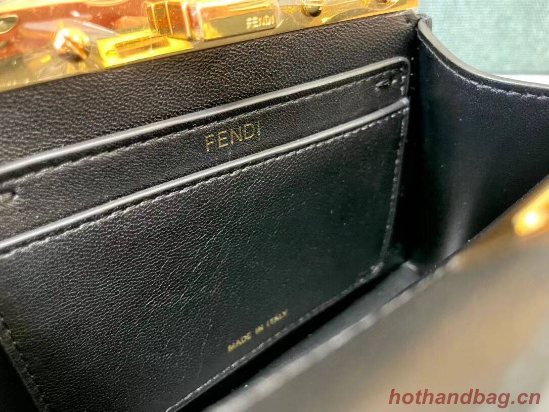 Fendi Peekaboo ISeeU mini leather bag 8BR3118 black