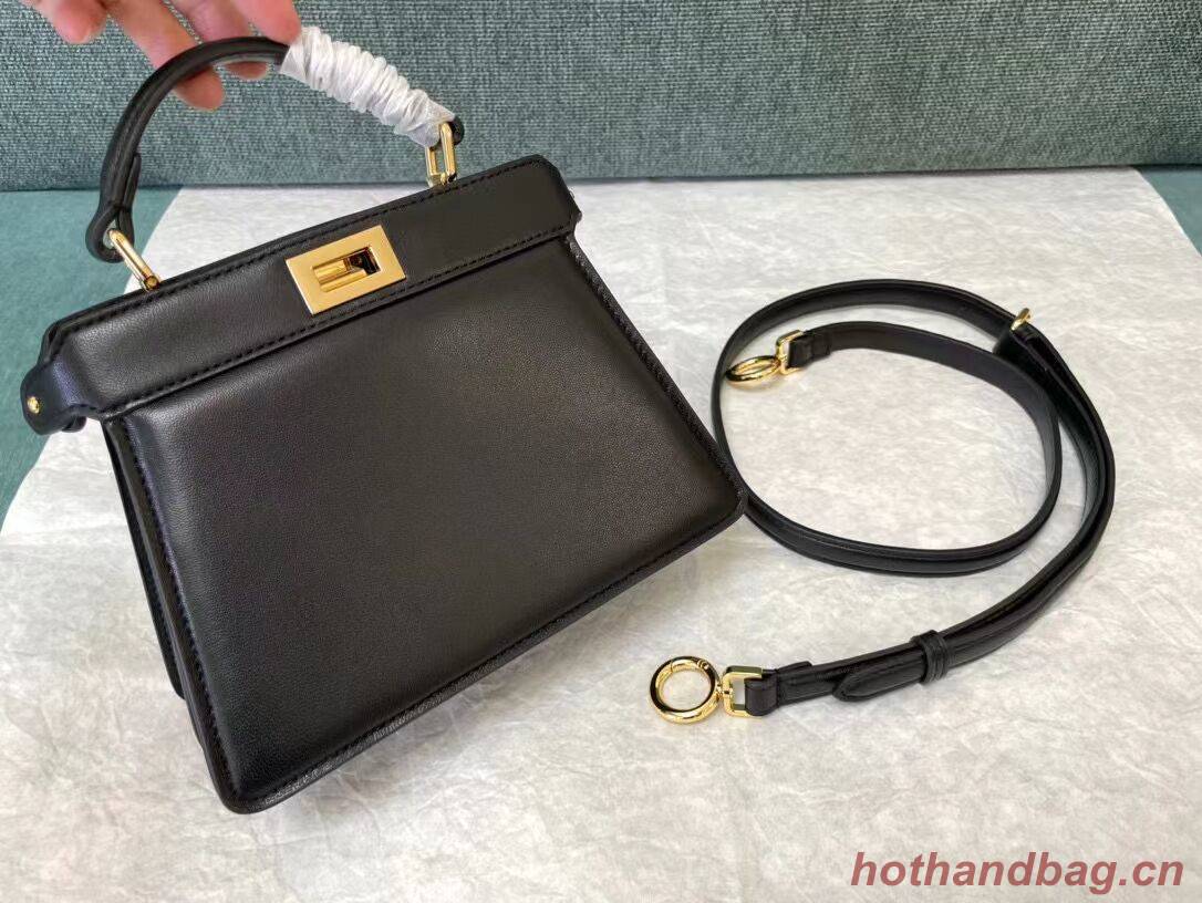 Fendi Peekaboo ISeeU mini leather bag 8BR3118 black