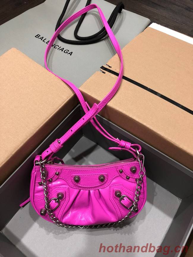 Balenciaga LE CAGOLE MINI PURSE WITH CHAIN 6958141 bright pink