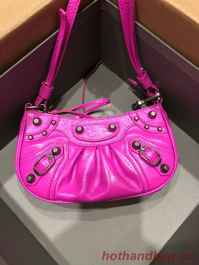 Balenciaga LE CAGOLE MINI PURSE WITH CHAIN 6958141 bright pink