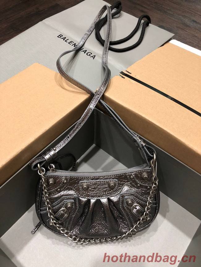 Balenciaga LE CAGOLE MINI PURSE WITH CHAIN 6958141 gray