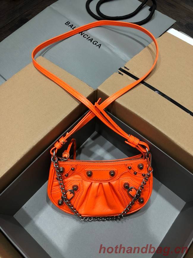 Balenciaga LE CAGOLE MINI PURSE WITH CHAIN 6958141 orange