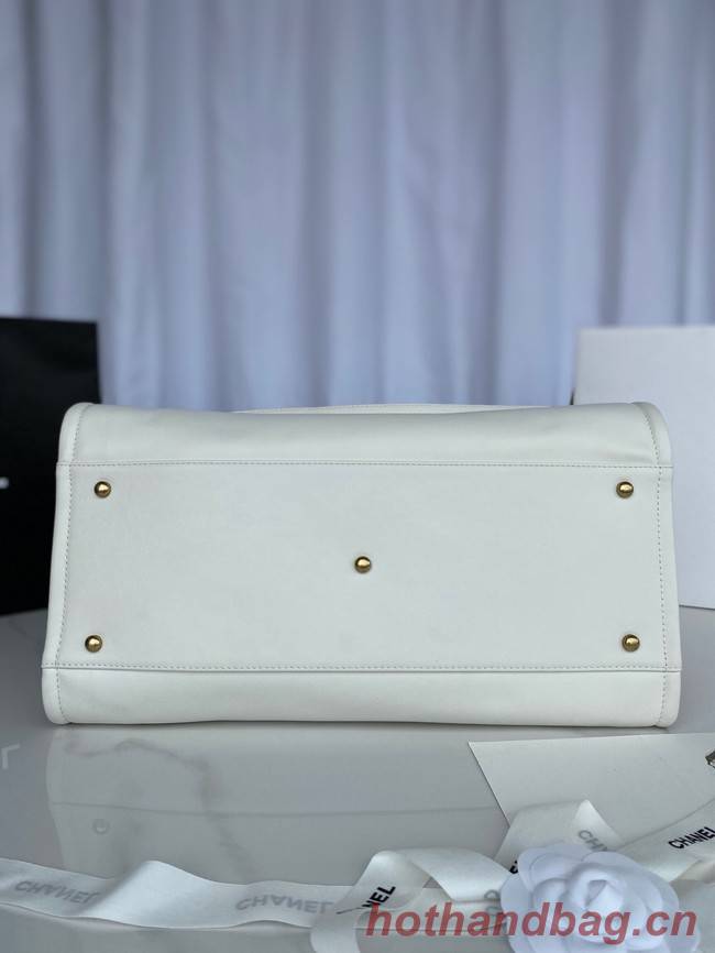 Chanel Original Leather Shopping Bag 66941 white