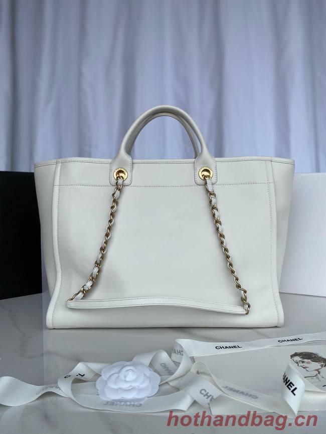 Chanel Original Leather Shopping Bag 66941 white