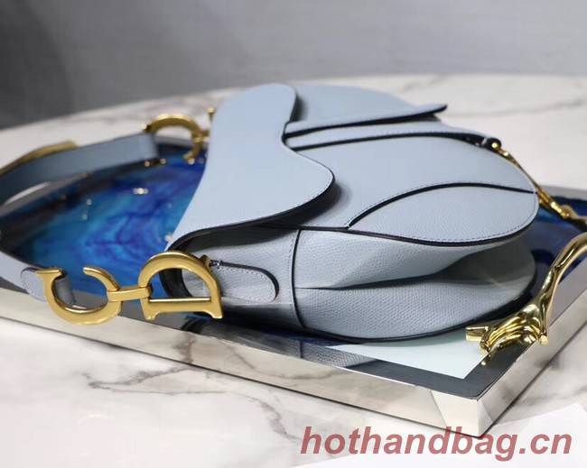 Dior SADDLE-TAS VAN KALFSLEER M0446C light blue