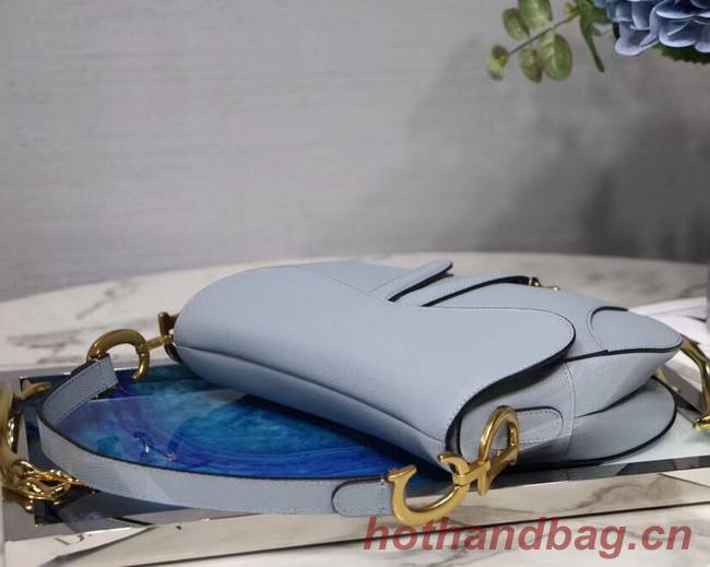 Dior SADDLE-TAS VAN KALFSLEER M0446C light blue