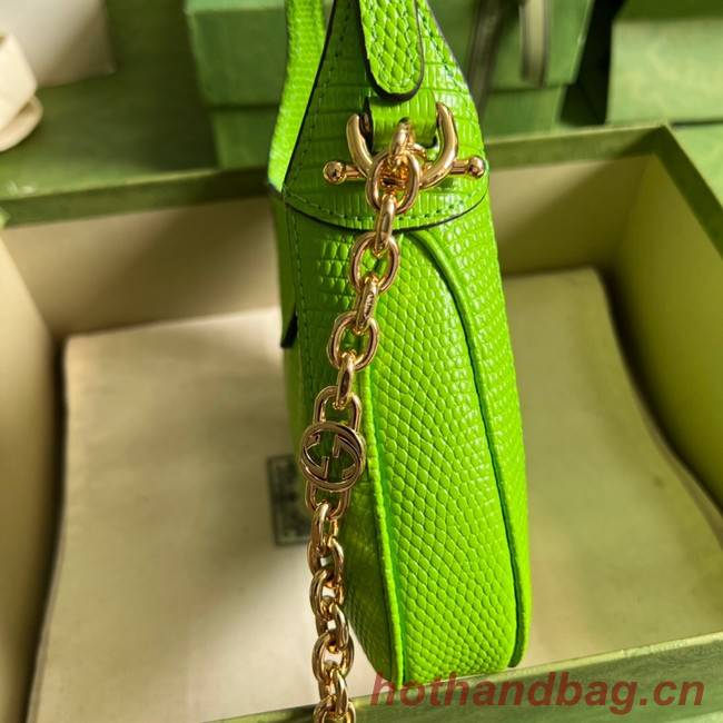 Gucci Jackie 1961 lizard mini bag 675799 Fluorescent green