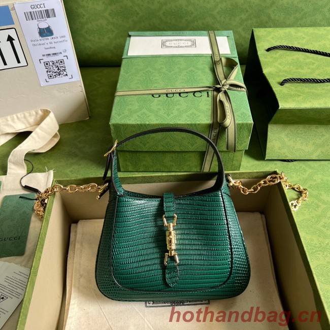 Gucci Jackie 1961 lizard mini bag 675799 green