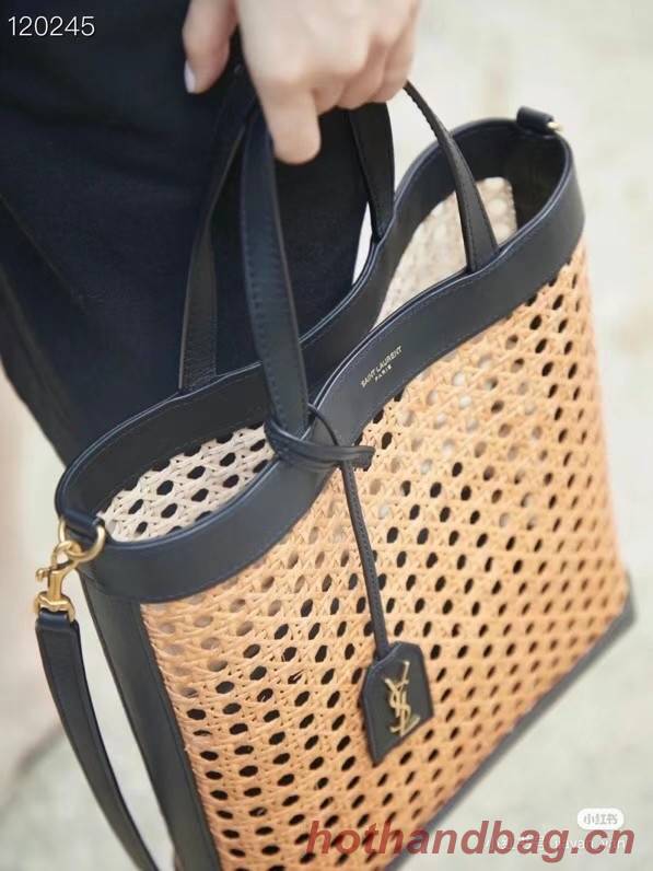 SAINT LAURENT Woven tote 655161 black