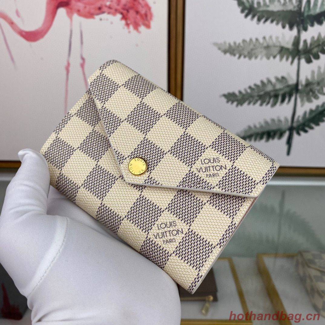 Louis Vuitton Monogram Denim Victorine ZOE WALLET N64022 Pink & Gold-Tone