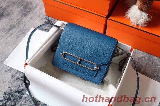 Hermes Roulis 19cm Evercolor 9D H9003 blue&Silver