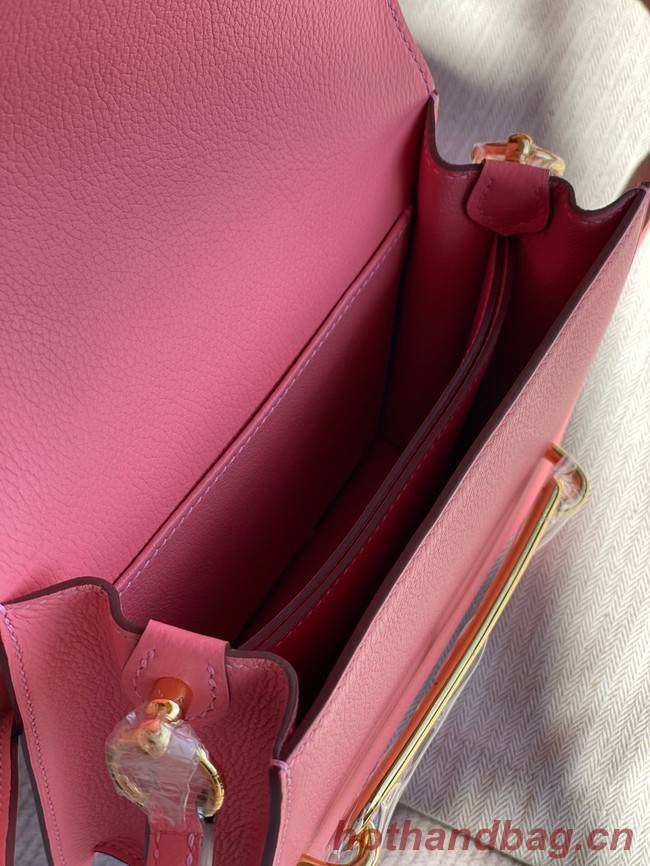 Hermes Roulis 19cm Evercolor 9D H9003 pink&Gold