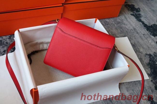 Hermes Roulis 19cm Evercolor 9D H9003 red&Gold