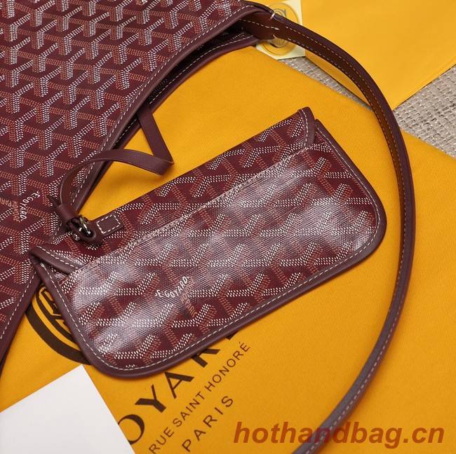 Goyard Calfskin Leather hobo bag G9983 Wine