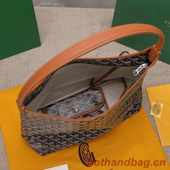 Goyard Calfskin Leather hobo bag G9983 brown