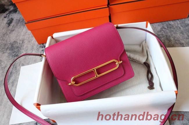 Hermes Roulis 19cm Evercolor 9D H9003 Plum&Gold