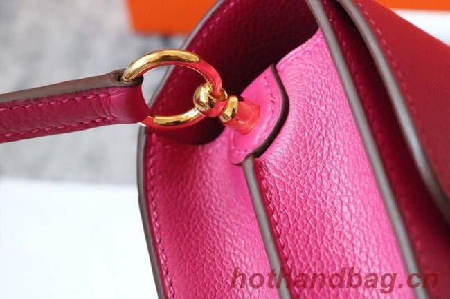 Hermes Roulis 19cm Evercolor 9D H9003 Plum&Gold