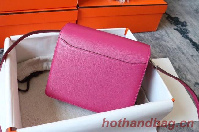 Hermes Roulis 19cm Evercolor 9D H9003 Plum&Silver