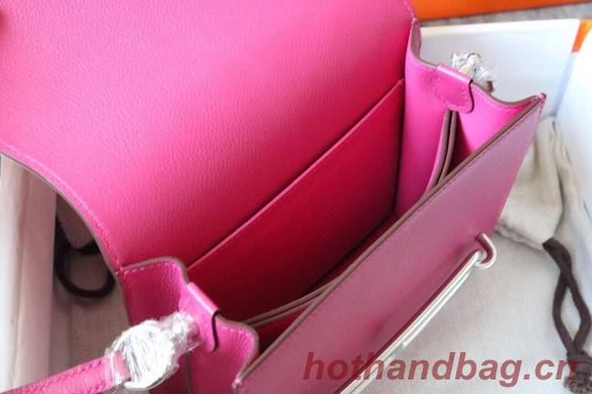 Hermes Roulis 19cm Evercolor 9D H9003 Plum&Silver