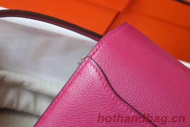 Hermes Roulis 19cm Evercolor 9D H9003 Plum&Silver