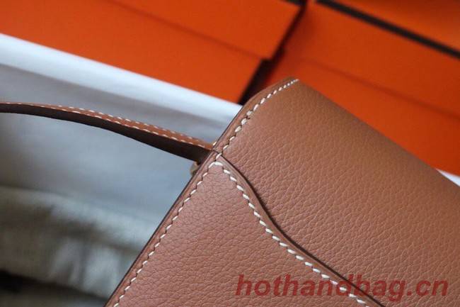 Hermes Roulis 19cm Evercolor 9D H9003 brown&Gold