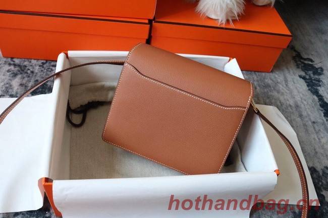 Hermes Roulis 19cm Evercolor 9D H9003 brown&Gold