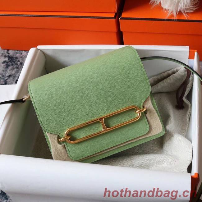 Hermes Roulis 19cm Evercolor 9D H9003 light green&Gold