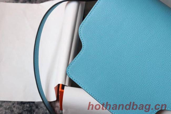 Hermes Roulis 19cm Evercolor 9D H9003 sky blue&Gold