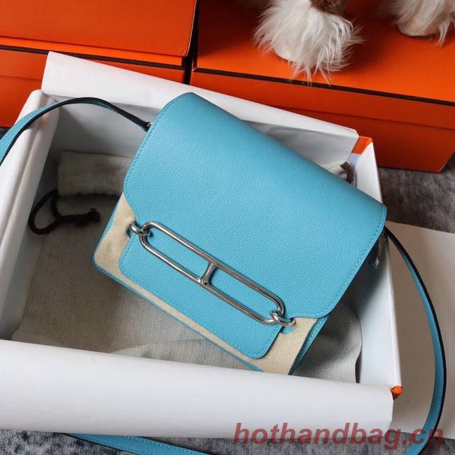 Hermes Roulis 19cm Evercolor 9D H9003 sky blue&Silver