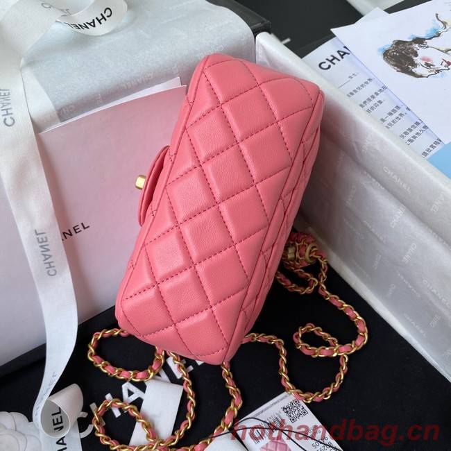 Chanel MINI Flap Bag Original Sheepskin Leather AS1786 pink