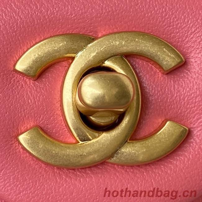 Chanel small Flap Bag Original Sheepskin Leather AS1787 pink