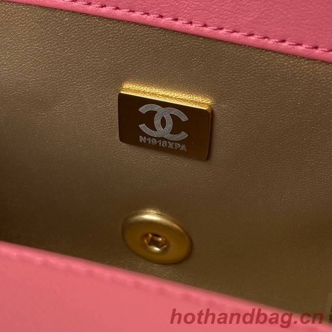 Chanel small Flap Bag Original Sheepskin Leather AS1787 pink