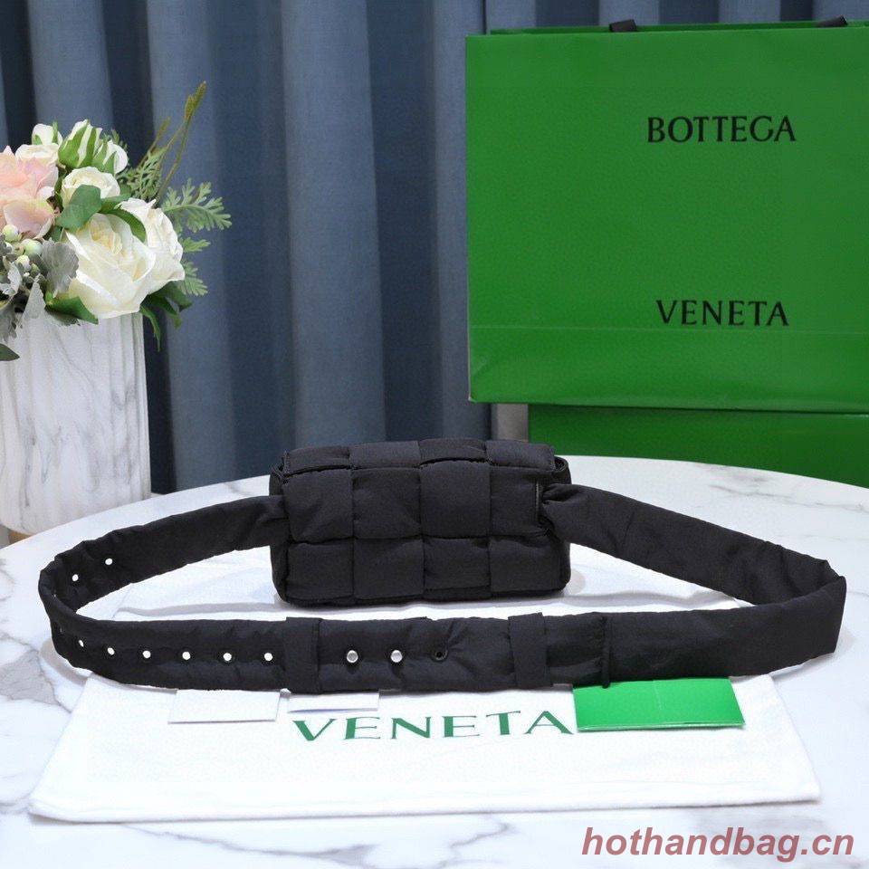 Bottega Veneta CASSETTE Mini Nylon belt bag 8952 Black