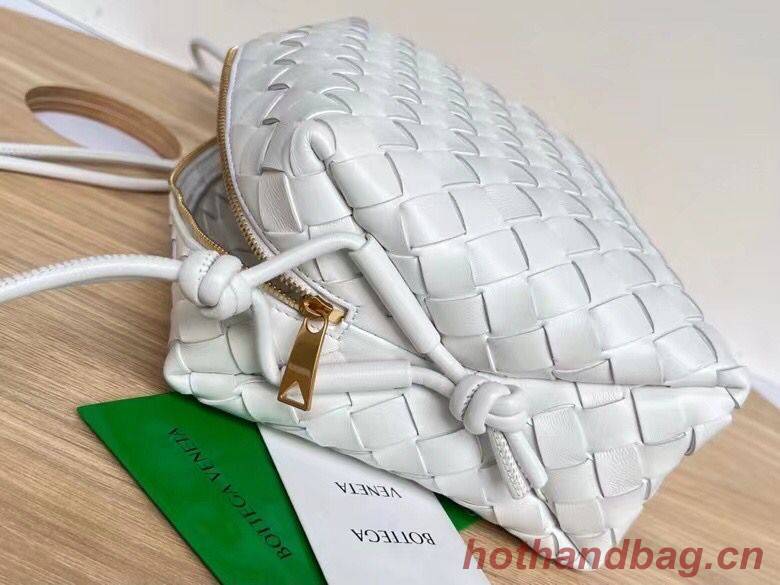 Bottega Veneta Medium intrecciato leather cross-body bag 680256 White