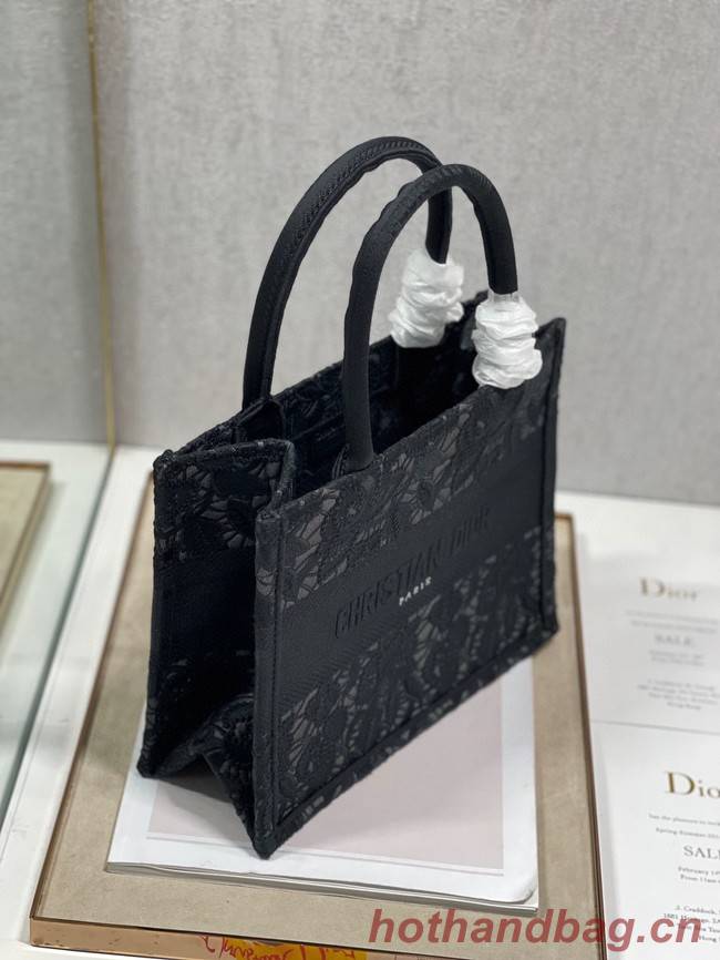 SMALL DIOR BOOK TOTE Embroidery M1265ZRGO black