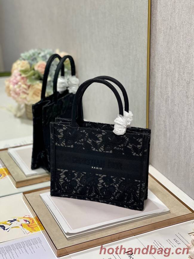 SMALL DIOR BOOK TOTE Embroidery M1265ZRGO black