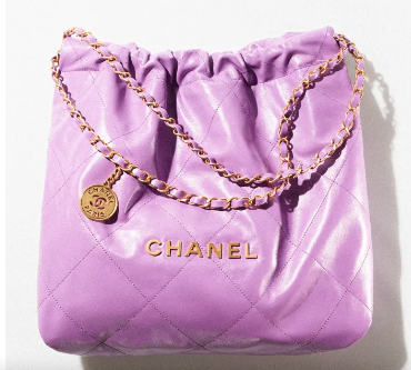 CHANEL 22 HANDBAG AS3260 Purple 