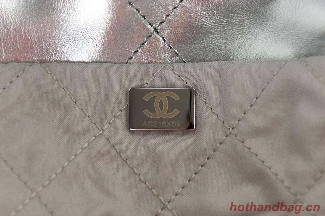 CHANEL 22 HANDBAG AS3260 Silver