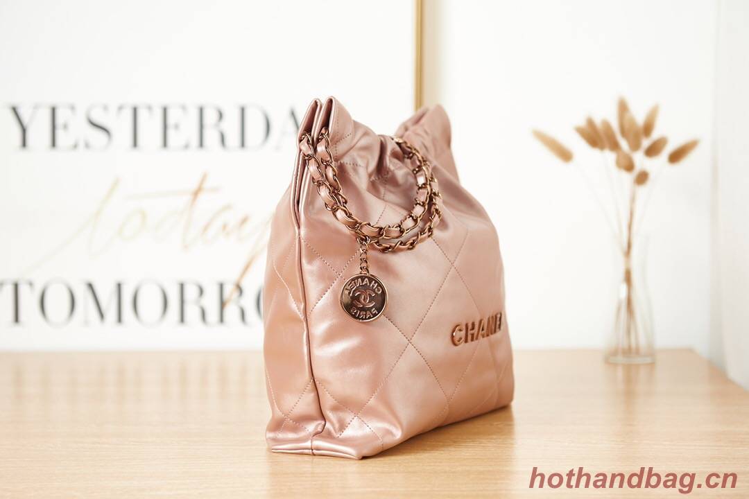 CHANEL 22 HANDBAG AS3260 dark pink