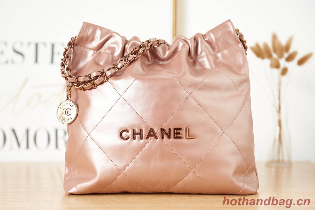 CHANEL 22 HANDBAG AS3260 dark pink