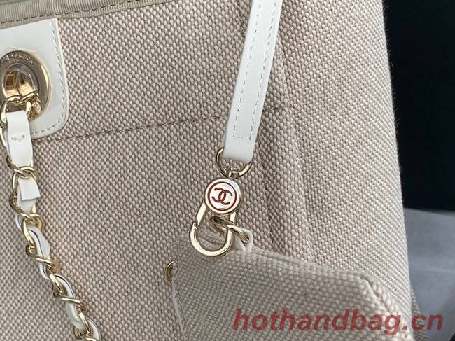 Chanel Canvas Shopping Bag 67001 Beige