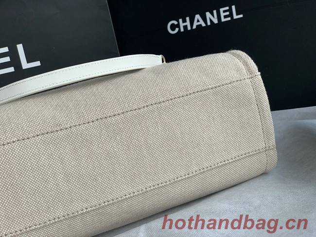 Chanel Canvas Shopping Bag 67001 Beige