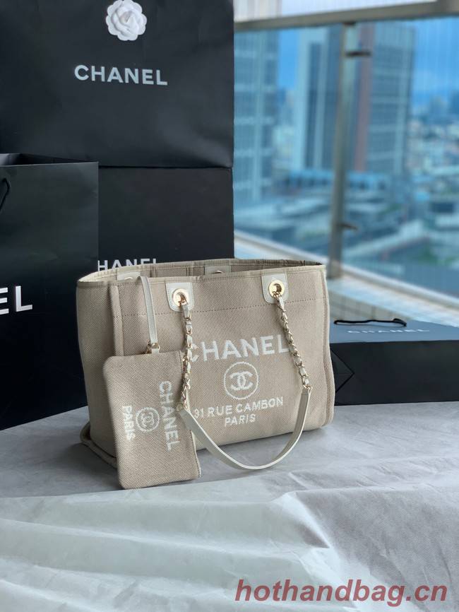 Chanel Canvas Shopping Bag 67001 Beige