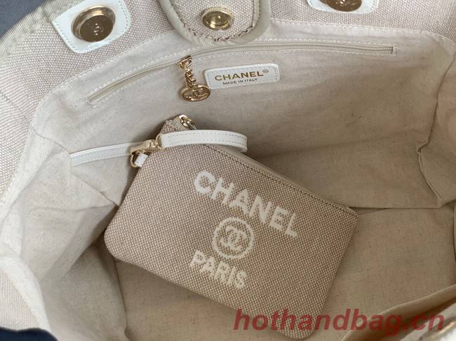 Chanel Canvas Shopping Bag 67001 Beige